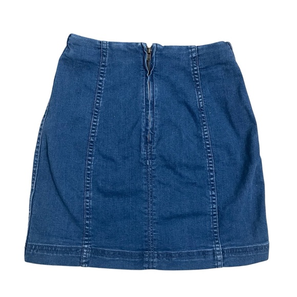Free People Denim Mini Skirt Size 2 - Picture 2 of 9